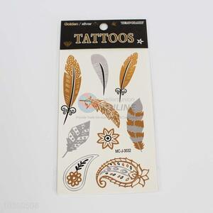 Beautiful Feather Pattern Tattoo Stickers for Sale