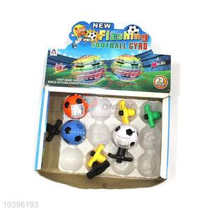 China factory price football infrared ray flash music spinning top toy
