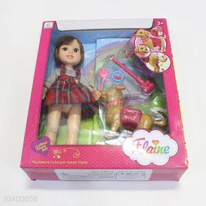 Wholesale Elaine plastic doll with cute pet