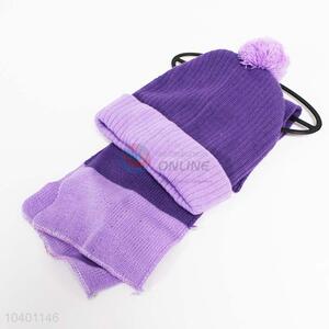 Good quality knit scarf hat set for child