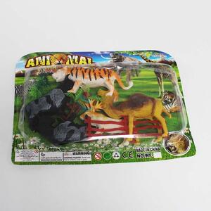 Plastic Simulation Tiger and Camel Animal Set