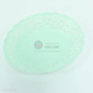 Hallow out round shaped plastic fruit plate,24*20*4cm