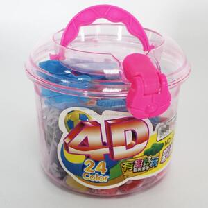 24-color Plasticine in Plastic Barrel