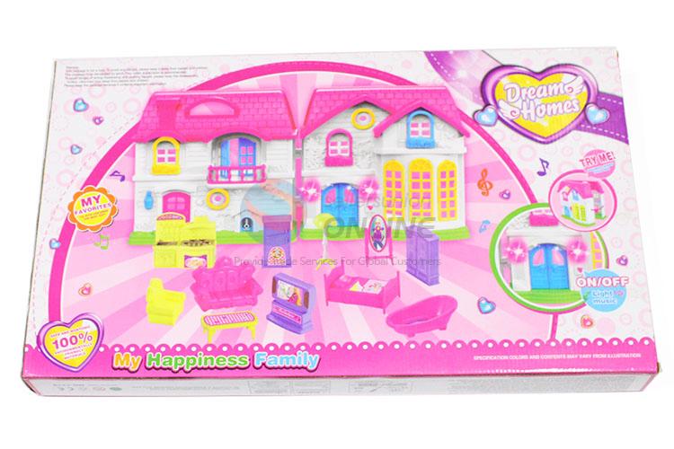 Popular Dream Home Villa Model Fancy Toy Set With Light And Music