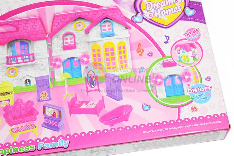 Popular Dream Home Villa Model Fancy Toy Set With Light And Music