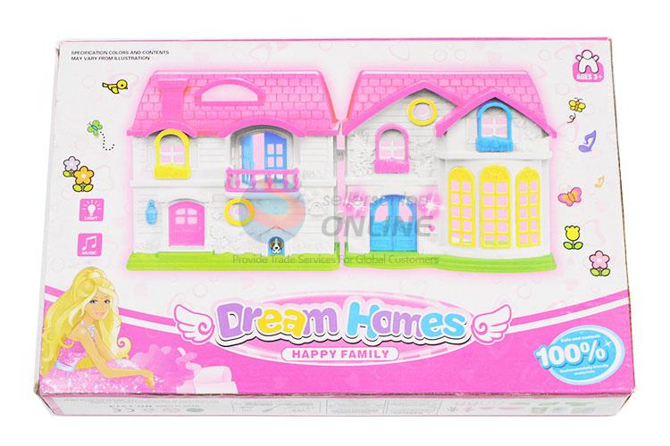 Delicate Design Plastic Villa Model Fancy Toy With Light And Music