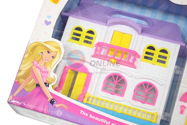 Plastic Dream House Villa Model Fancy Toy Set With Music And Light