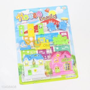 Girl Plastic Villa Toy Furniture Set for Game Play