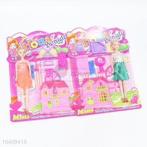 Pretty Cute Doll House with Furniture Play Set Toy