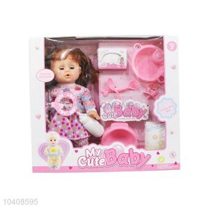 Popular Promotion Girls Pretend Play Take Care Baby Doll Lifelike Baby Toy