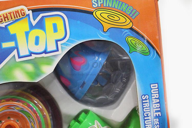 New Advertising Kids Plastic Flash Space Gyro Spinning Top Peg-Top