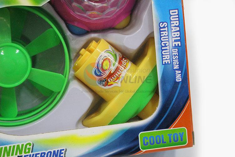 Promotional Gift Space Gyro Spinning Top with Light Peg Top