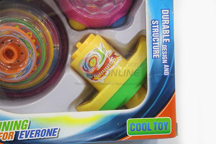 Popular Promotional Space Gyro Spinning Top with Light Peg Top