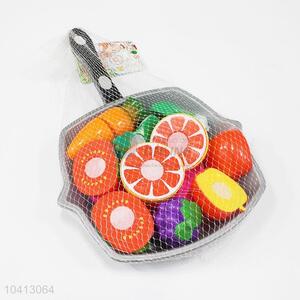 High Quality Kitchen Set Toy Cutting Vegetables And Fruit with Pan