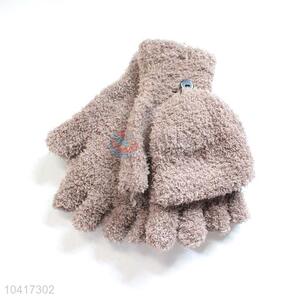 Low price half-finger  warm knitted gloves for adults