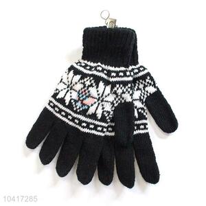 Factory promotional customized warm knitted gloves for adults