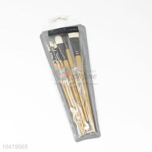 Natural Wood Handle Nylon Art Paintbrush for Wholesale