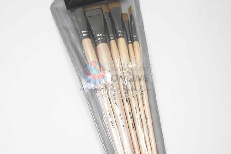 High Quality Wood Handle Nylon Art Paintbrush Set