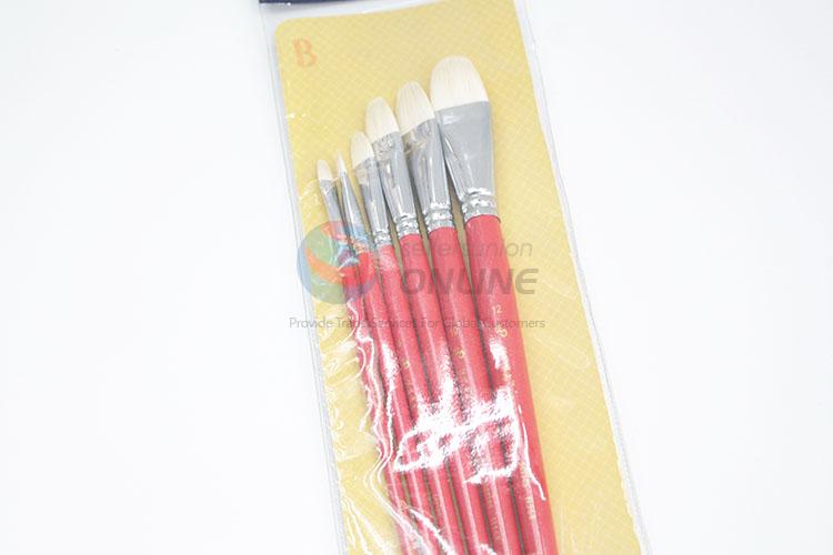Wholesale Natural Wood Handle Nylon Art Paintbrush