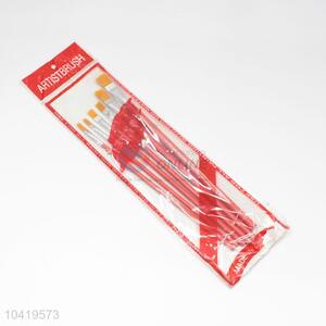 Wholesale Red Handle Nylon Art Paintbrush Set