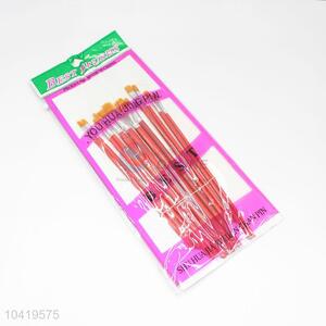 Professional Red Handle Nylon Art Paintbrush Set