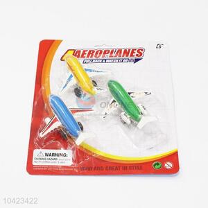 Cheap yellow/blue/green airplane shape toy