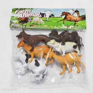 Wholesale Top Quality 8 pcs Plastic Farm Animal Toy  Kids Toys Gifts