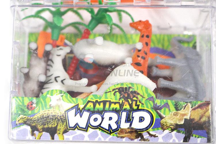 Best Quality Plastic Simulation Solid Wild Animal Model Toy Set