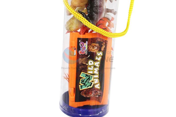 Wholesale Pvc Cylinder Colorful Wild Animal Model Toy Set