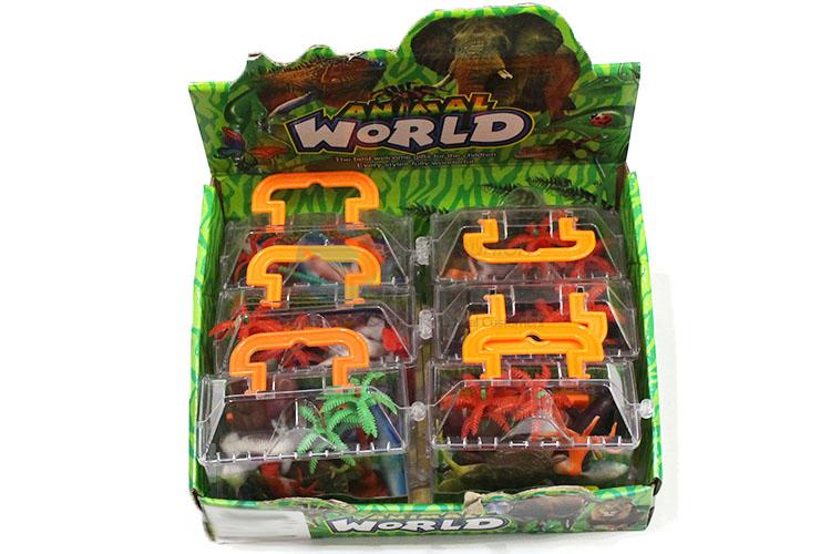 New Design Colorful Solid Reptile Animal Model Toy Set