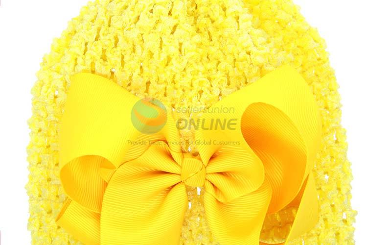 Fashion Design Knitted Baby Hat Colorful Bowknot Baby Cap