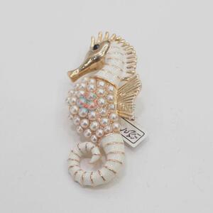 Superior quality hippocampus brooch