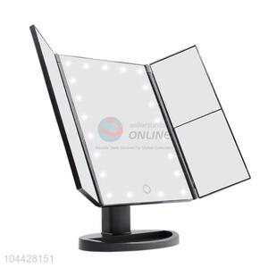 Popular design low price mirror with 22 led lights, touch mirror glow