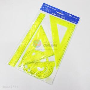 Yellow Plastic Ruler Stationery Set for Student