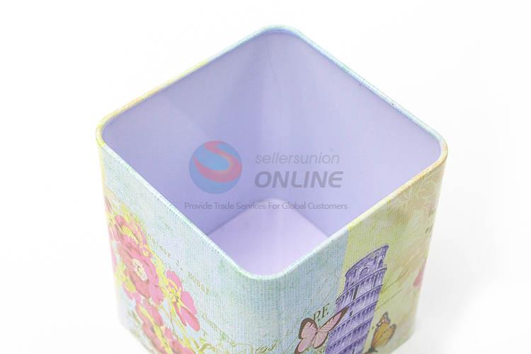 Hot Sale Square Shaped Tin Storage Box Containers Set
