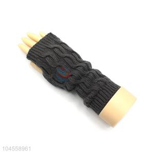 Super quality low price long knitted gloves w/printing