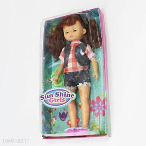 China Factory Cartoon Girl Model Doll Toy with Comb