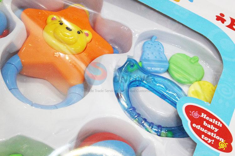 Eco-friendly Colorful Baby Rattle Toys Infant Teether Toys