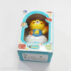 China Factory Plastic Cartoon Bear Shaped Baby Trumbler with Light&Music