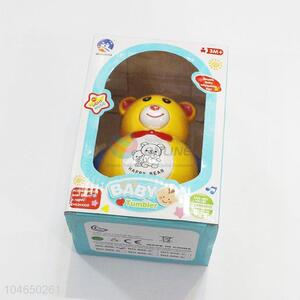 New Arrival Plastic Light&Music Baby Trumbler Toy in Bear Shape