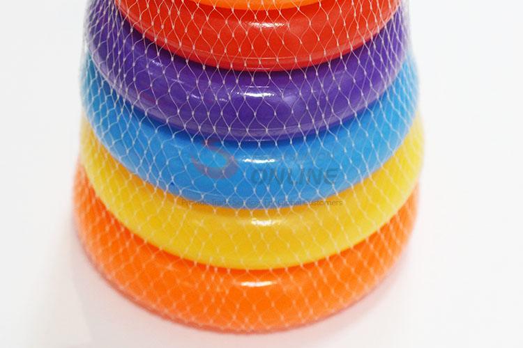 Colorful rainbow toys ring toss game