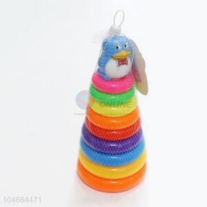 Colorful rainbow toys ring toss game