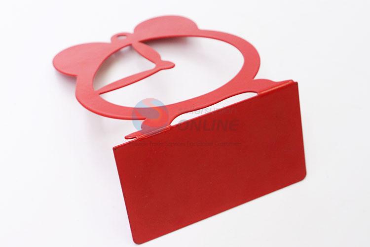 Wholesale Cheap Price Red Color Clock Shaped Metal Bookends