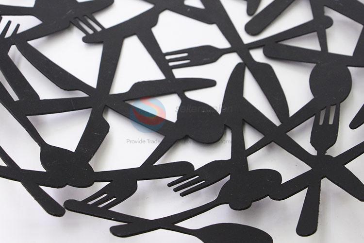 Black Color Spoon and Fork Shaped Fruit Rack Sweet Dishes