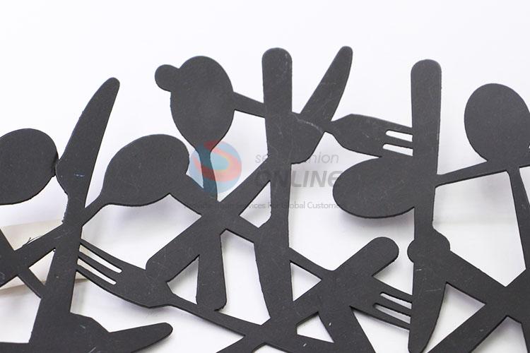 Black Color Spoon and Fork Shaped Fruit Rack Sweet Dishes