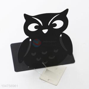 Fashion Design Black Color Owl Shaped Desktop Receive Arrange Bookends
