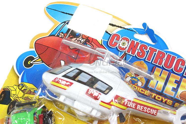 New design plastic helicopter with pull-back truck set
