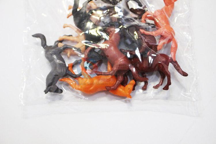Recent design plastic horse model toy 12pcs