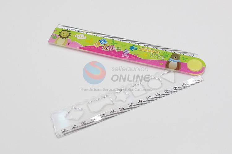 Factory Wholesale Transparent Scale Plastic Ruler for School Students