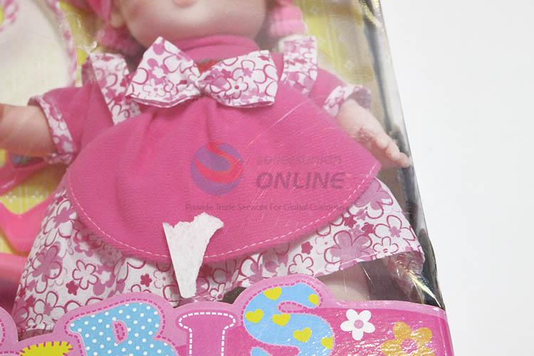 Super quality baby doll with dishware toy